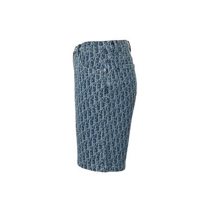 Dior all-over printed denim shorts