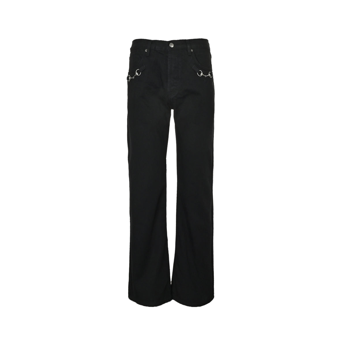 Gucci lock washed blue jeans