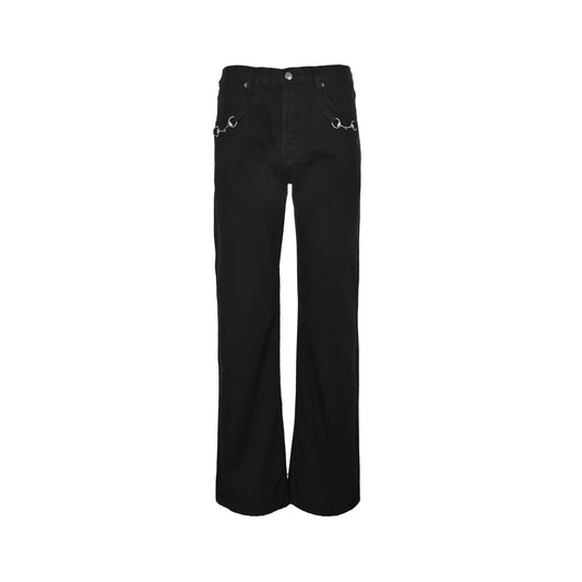 Gucci lock washed blue jeans