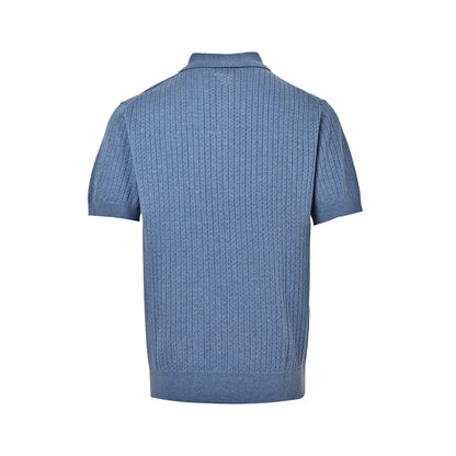 Loro Piana LP vertical striped knitted Polo short sleeves