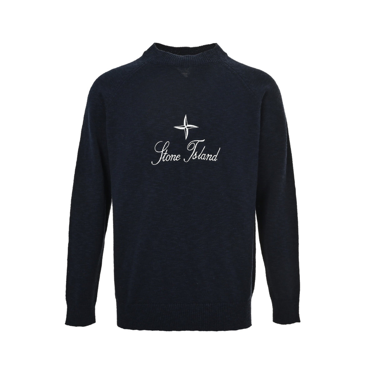 Stone Island embroidered logo crew neck sweater
