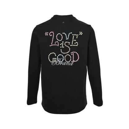 Good Brand 25Fw Macaron Color Pearl Porcelain Letters Long Sleeve T-Shirt