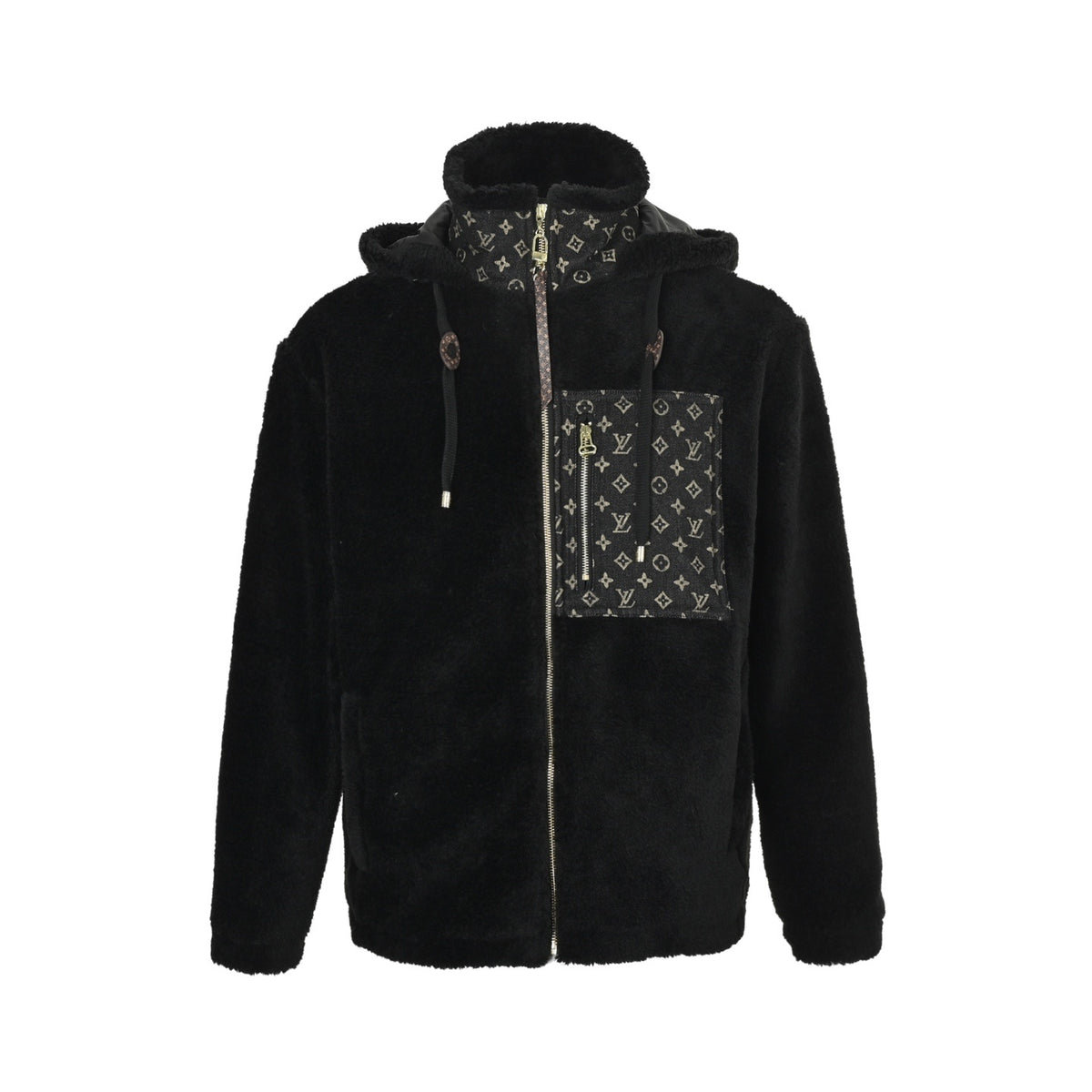 Louis Vuitton presbyopic denim patch lamb wool jacket