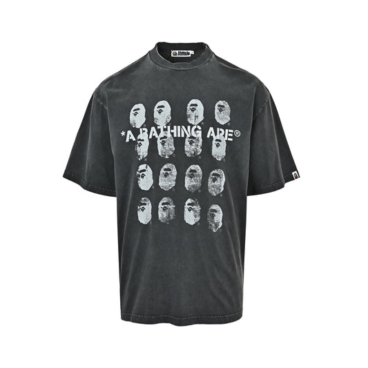 Bape full printed ape head short sleeves