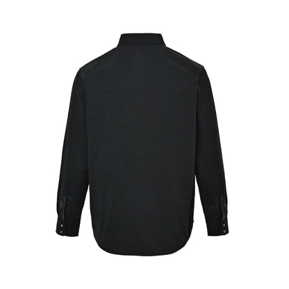 Chrome Hearts cuffs cross leather label long-sleeved shirt
