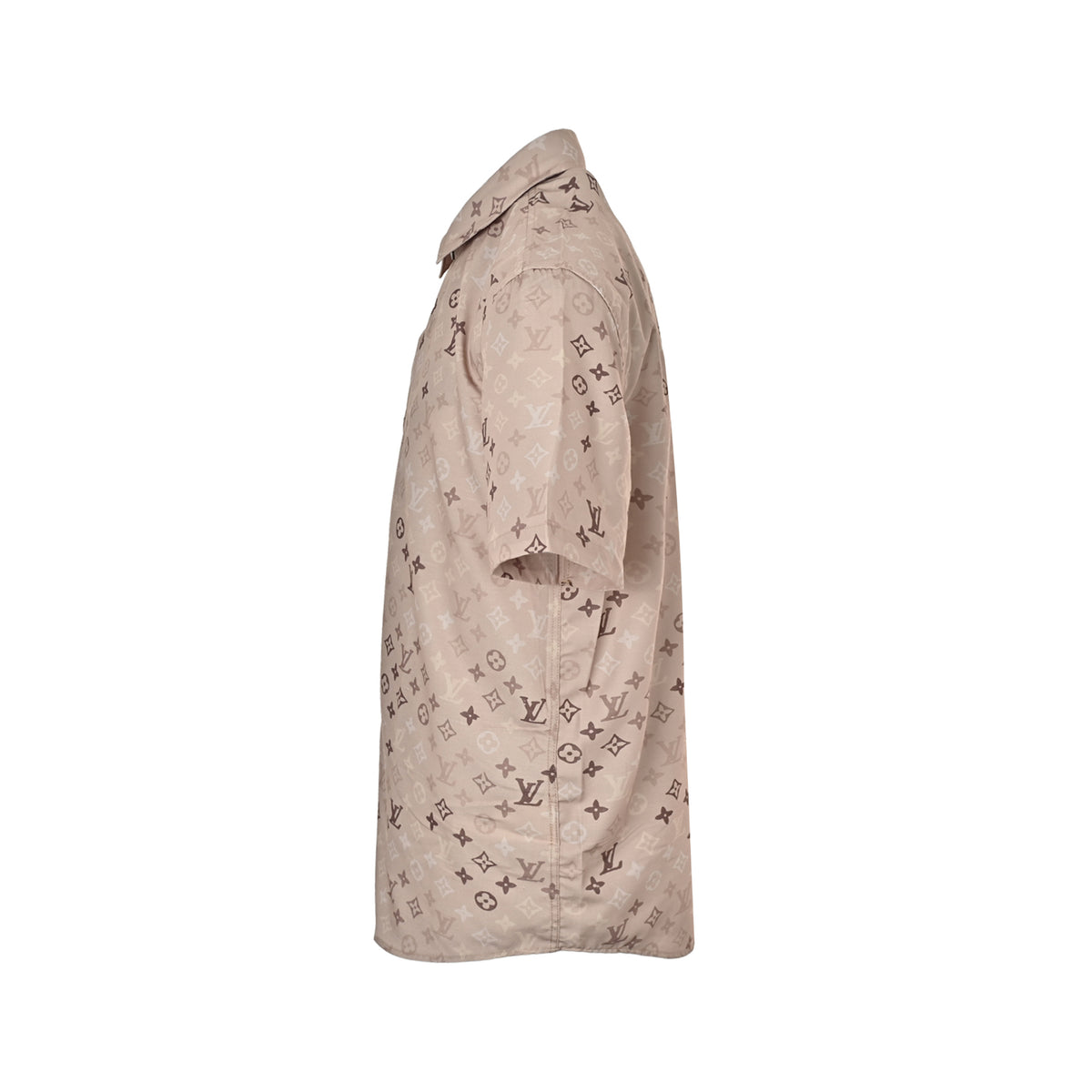Louis Vuitton Presbyopia khaki all-over print suit short-sleeved shirt