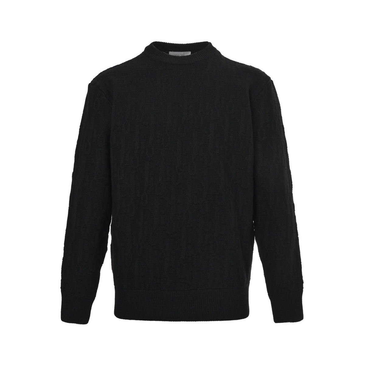 Dior 25Fw presbyopia dark pattern jacquard crew neck sweater