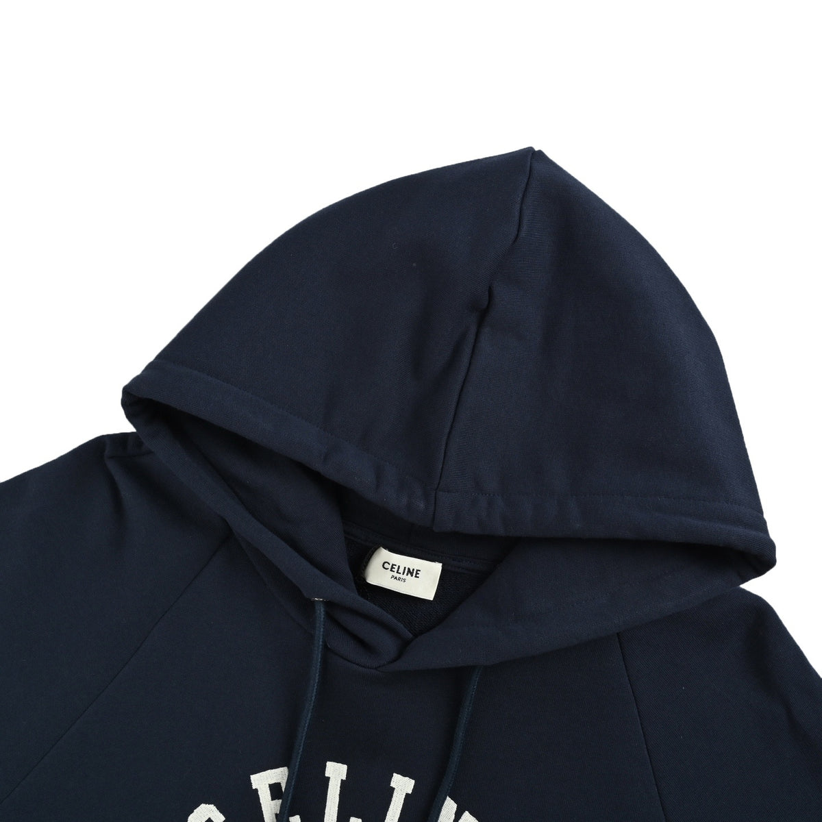 Celine 25Fw embroidered letter logo hooded sweatshirt