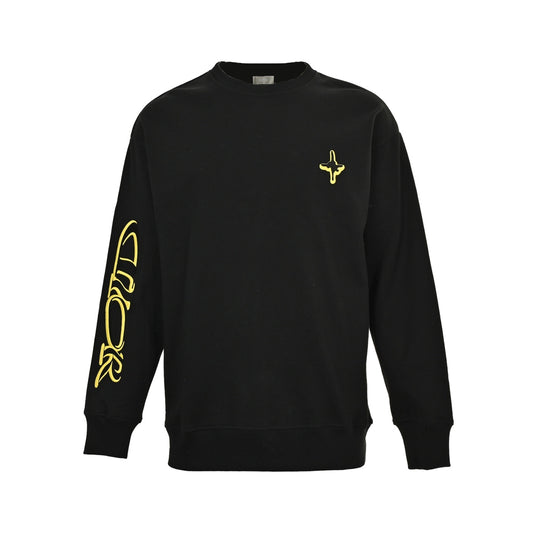 Dior 25Fw embroidered logo crew neck sweatshirt