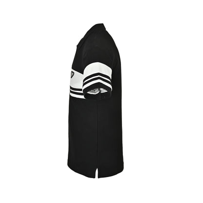 Prada striped triangle nameplate Polo short sleeves