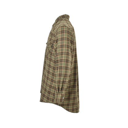 Miu Miu green plaid single-breasted long-sleeved shirt