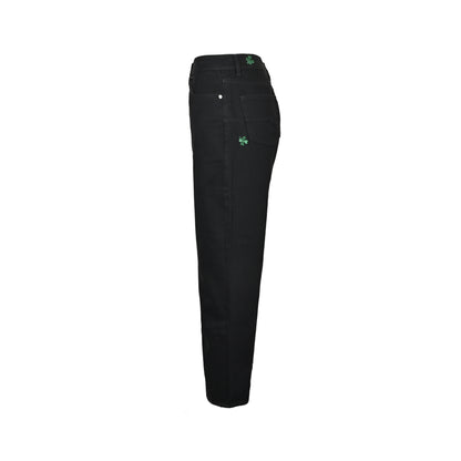 Dior four-leaf clover embroidered jeans