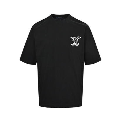 Louis Vuitton 26ss cloud letter logo embroidered short sleeves