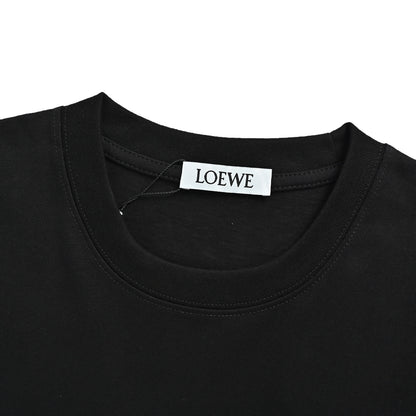 Loewe/Luo Yiwei 25ss four-leaf clover printed short sleeves