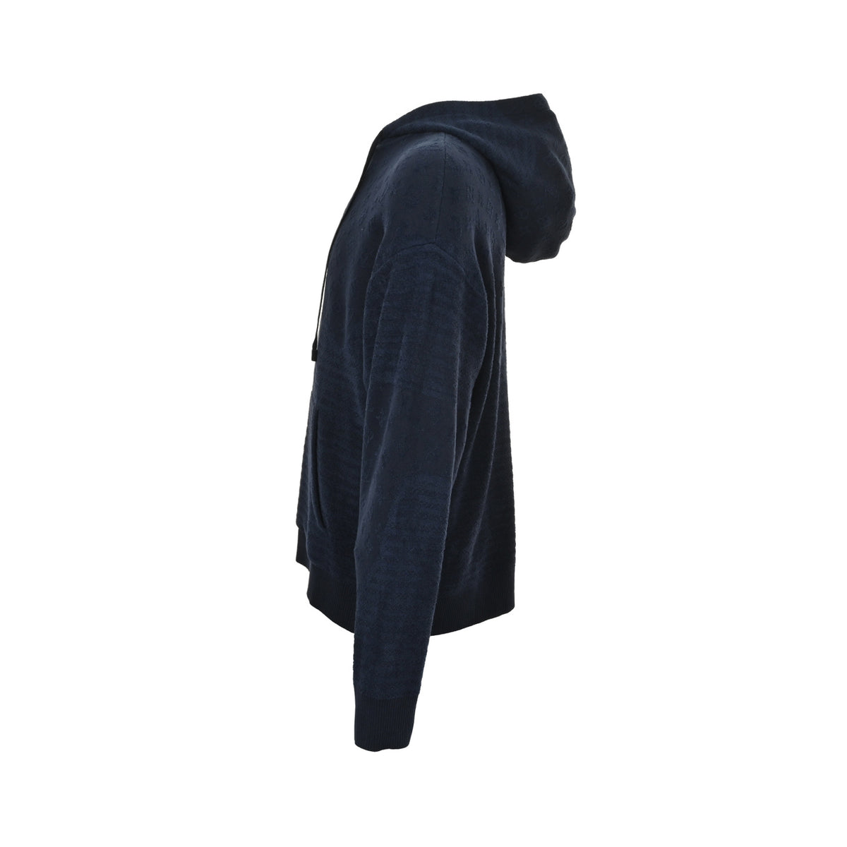 Louis Vuitton jacquard patchwork knitted hooded sweatshirt