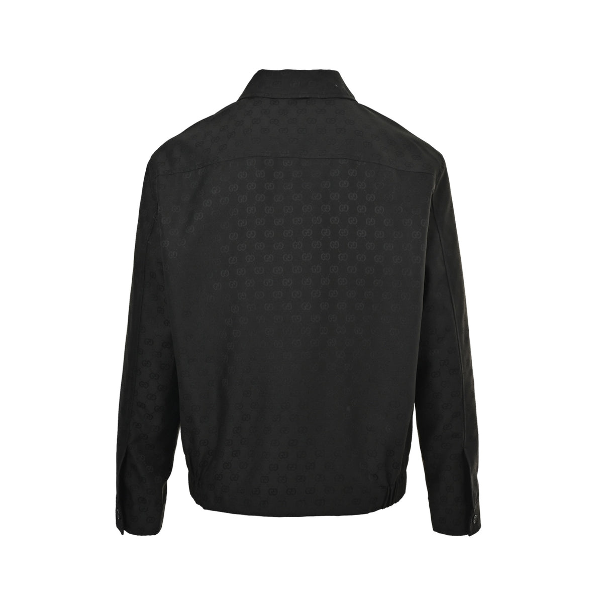 Gucci full GG jacquard zipper lapel jacket