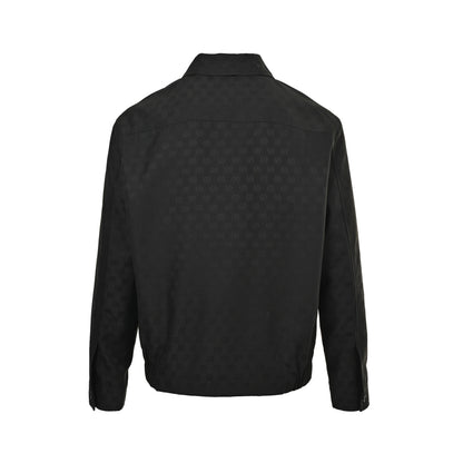 Gucci full GG jacquard zipper lapel jacket