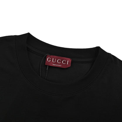 Gucci 25ss inkjet large letters logo printed short sleeves