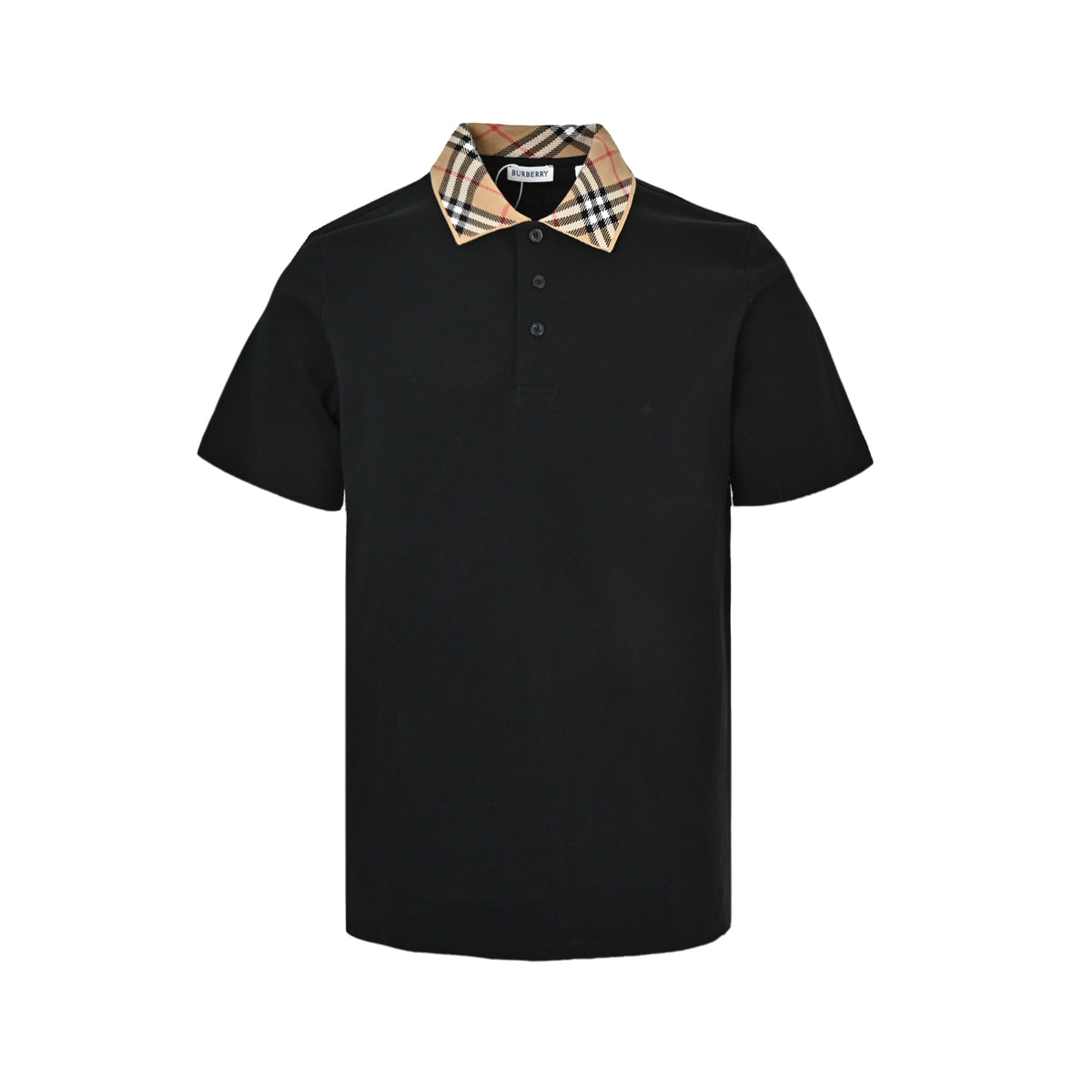 Burberry collar plaid Polo short sleeves