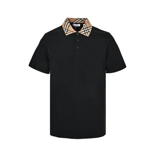 Burberry collar plaid Polo short sleeves