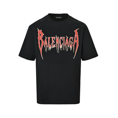 Balenciaga/Balanciaga flame letter print short sleeves