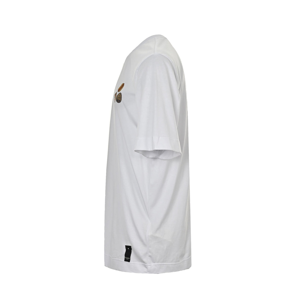 Fendi 25ss hot dog pizza badge embroidered short sleeves
