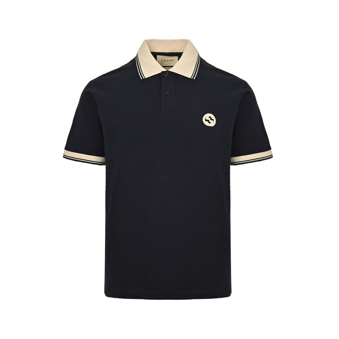 Gucci 24ss Double G embroidered Polo short sleeves on the chest