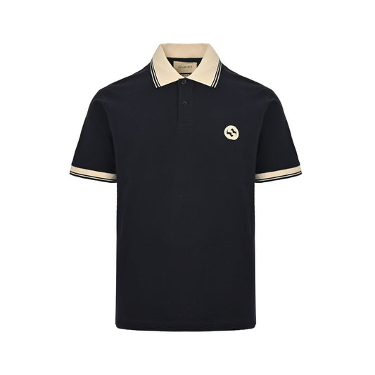 Gucci 24ss Double G embroidered Polo short sleeves on the chest