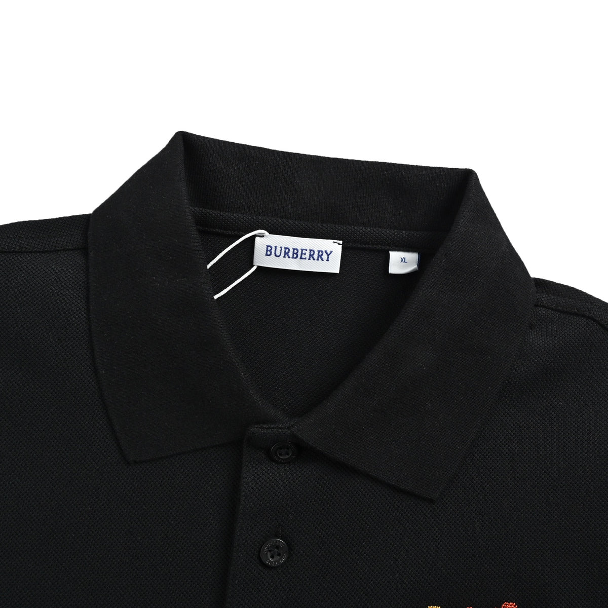 Burberry Embroidered Colorful Knight War Horse Polo Short Sleeve