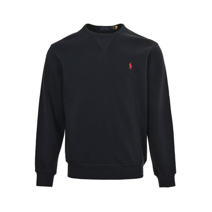 Ralph Lauren pony logo embroidered round neck sweatshirt (navy blue)
