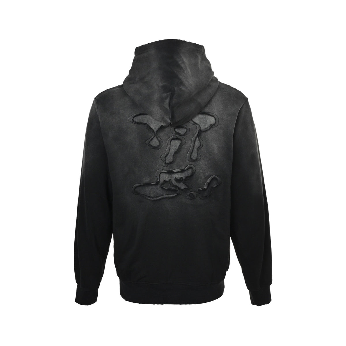 Louis Vuitton cloud logo cut patch embroidery washed hooded sweatshirt