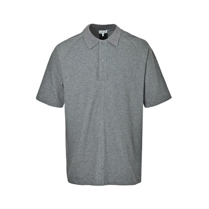Loewe/Luo Yiwei 26ss style raglan cut lapel Polo short sleeves