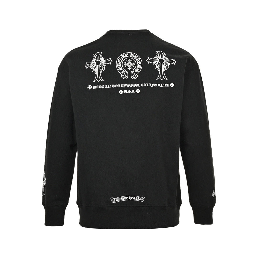 Chrome Hearts/Chrome Heart 24Fw classic logo printed round neck sweatshirt