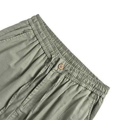 ZEGNA/Jegna cotton and linen blended solid color trousers