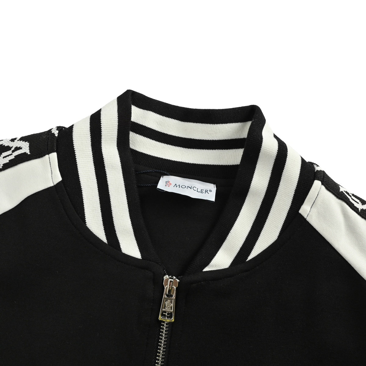 Moncler/Mask color block embroidered logo logo webbing suit zipper jacket