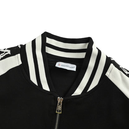 Moncler/Mask color block embroidered logo logo webbing suit zipper jacket
