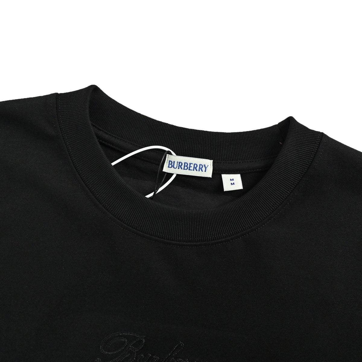 Burberry signature plaid letter embroidered short sleeves on the back