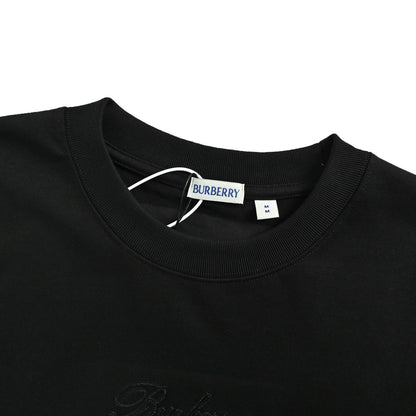 Burberry signature plaid letter embroidered short sleeves on the back