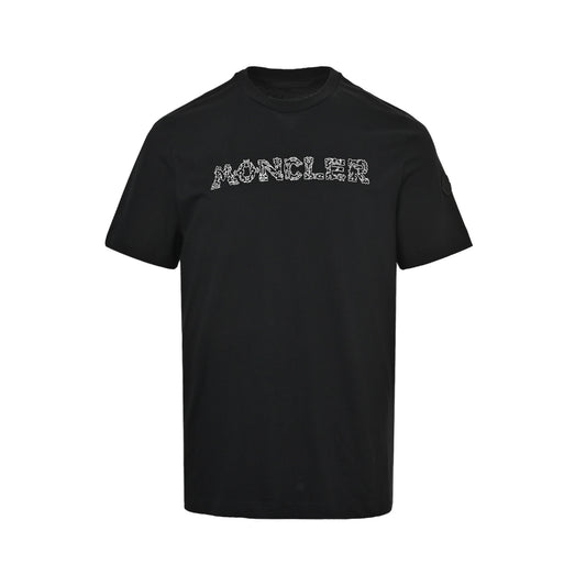 Moncler/mask space embroidered logo embroidered short sleeves