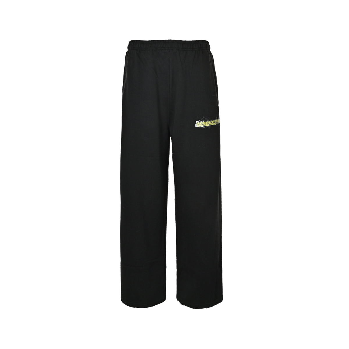 Balenciaga green tape graffiti trousers