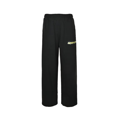 Balenciaga green tape graffiti trousers