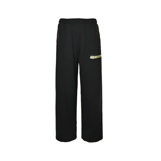 Balenciaga green tape graffiti trousers