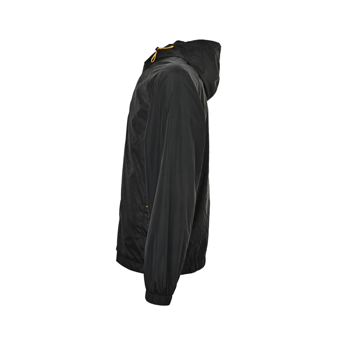 Fendi Double F all-over printed sleeves patchwork hooded thin coat