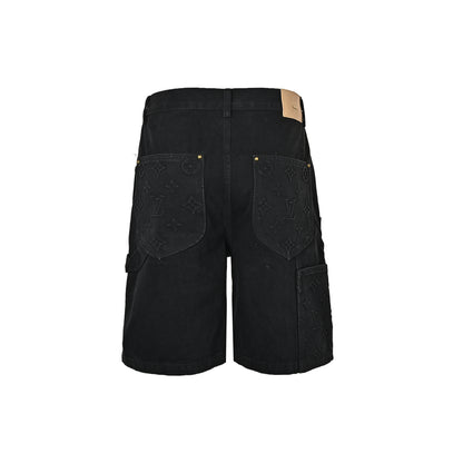Louis Vuitton presbyopic embossed denim shorts