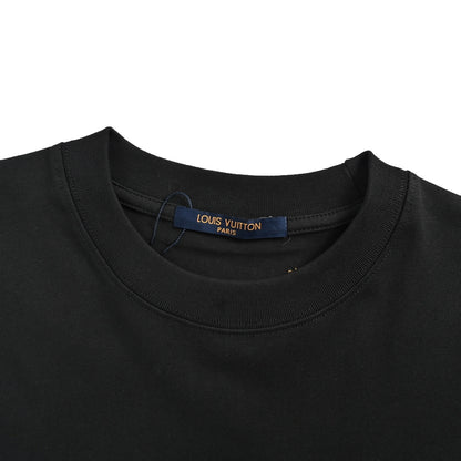 Louis Vuitton colorful four-leaf clover embroidered short sleeves