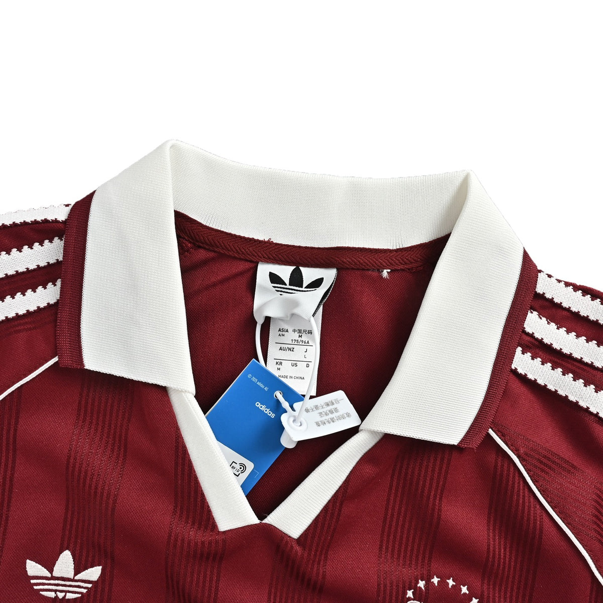 Adidas three-bar webbing striped retro lapel short sleeves
