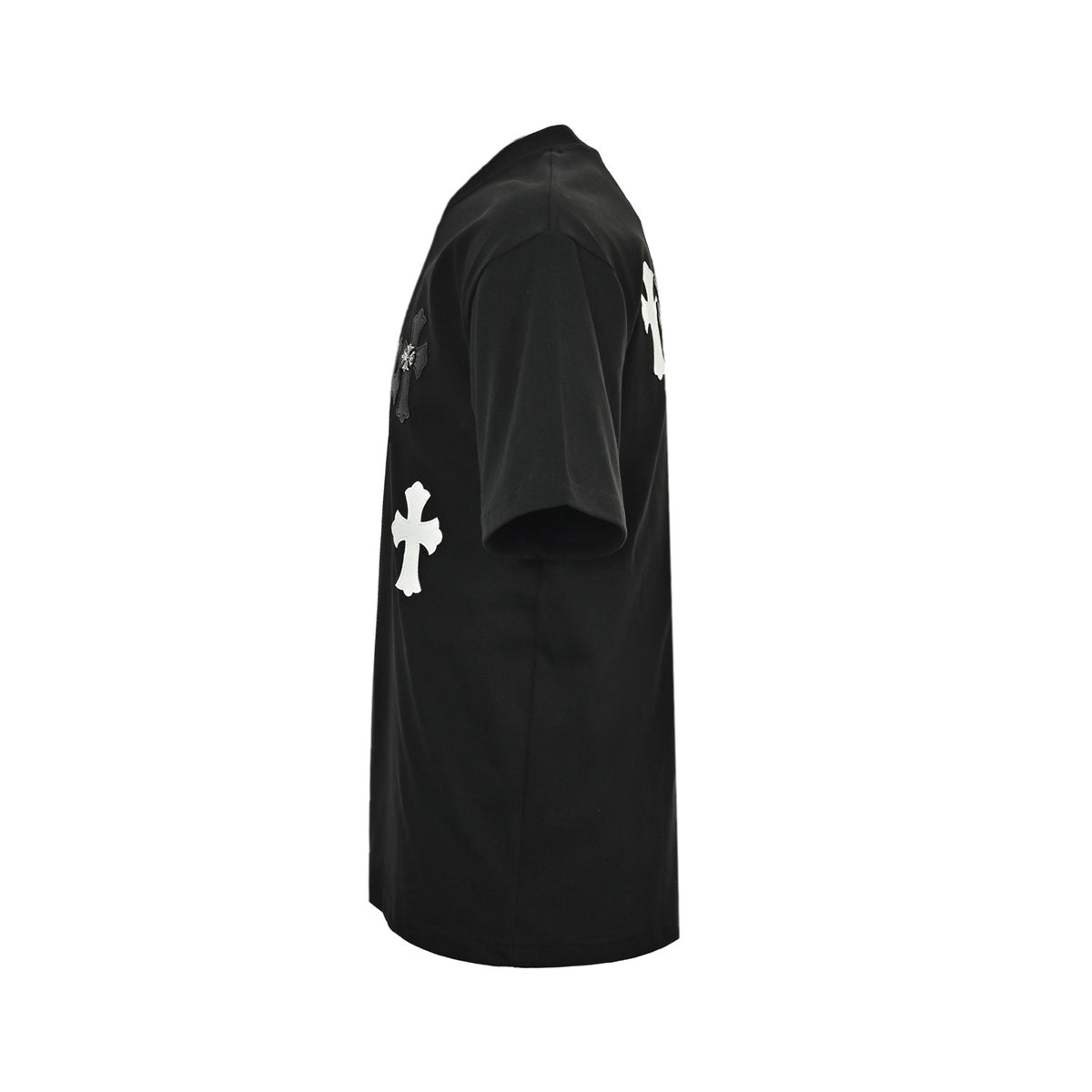 Chrome Hearts Leather Label Cross Hardware Short Sleeves