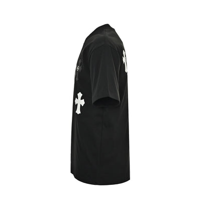 Chrome Hearts Leather Label Cross Hardware Short Sleeves