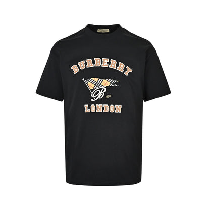 Burberry plaid flag towel patch letter short sleeves