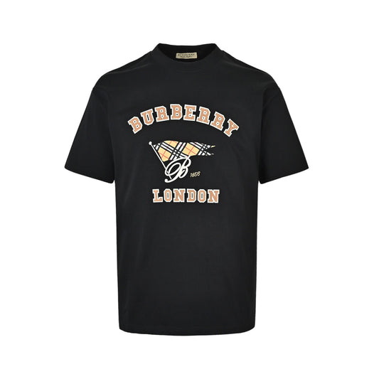 Burberry plaid flag towel patch letter short sleeves